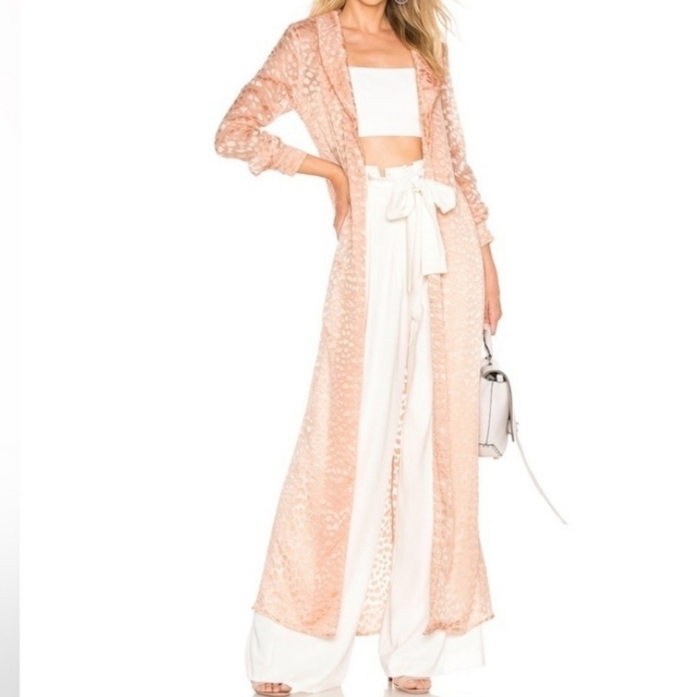 Chrissy Teigen x Revolve Diana Pink Duster